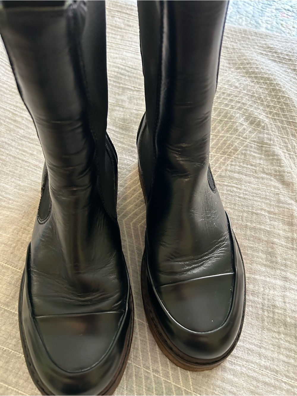 Ganni Black Chelsea Boot size 7